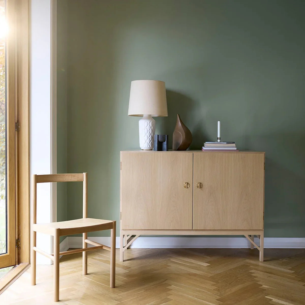 FDB Møbler Lønstrup Chair in solid oak (black), designed by Stine Weigelt