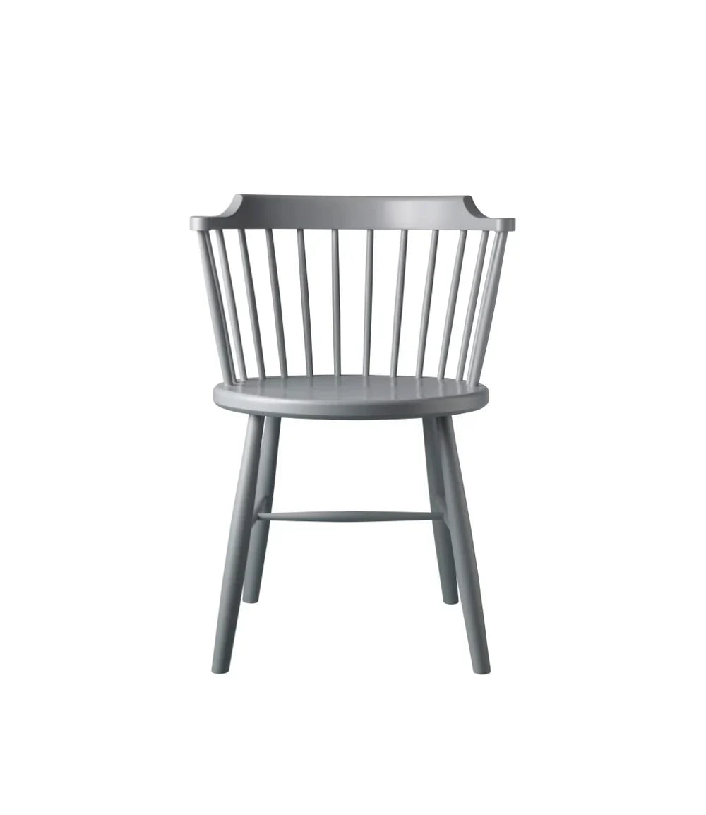 FDB Møbler Chair in solid beech (signal grey), designed by Børge Mogensen