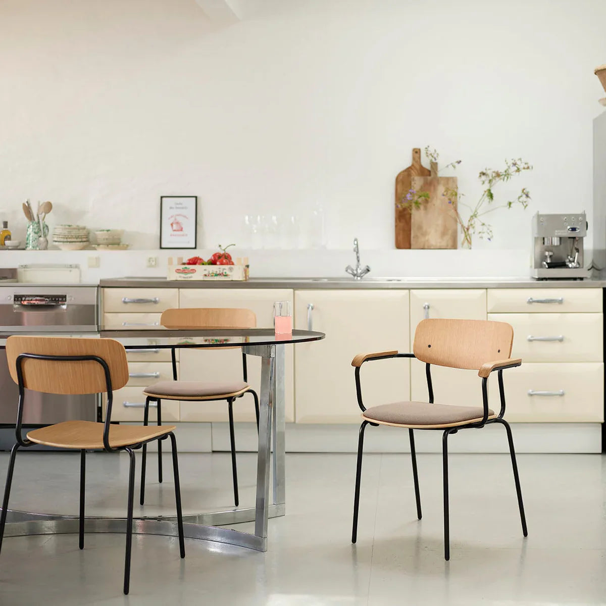 J183 Holmen Stackable Chair with Cushion