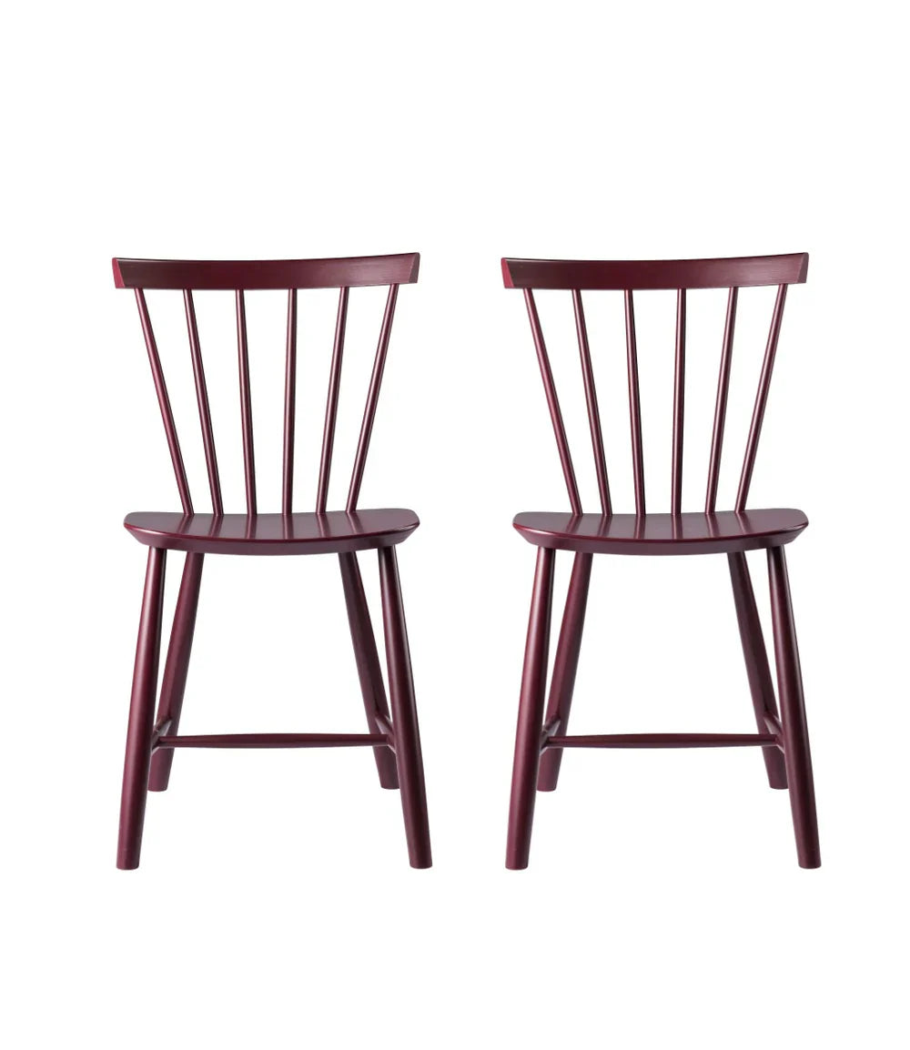 J46 Chair Set of 2 - Black Red