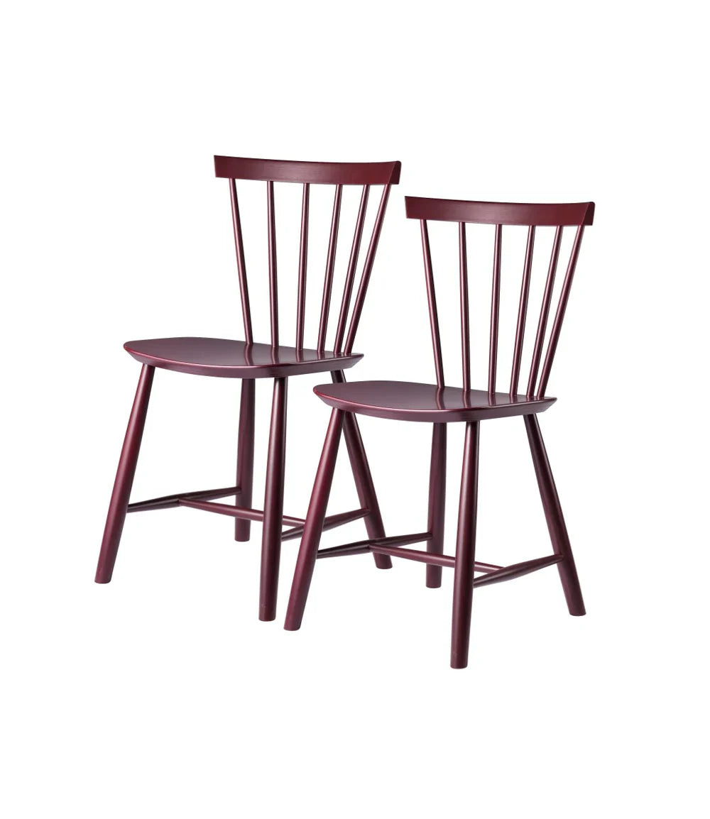 J46 Chair Set of 2 - Black Red