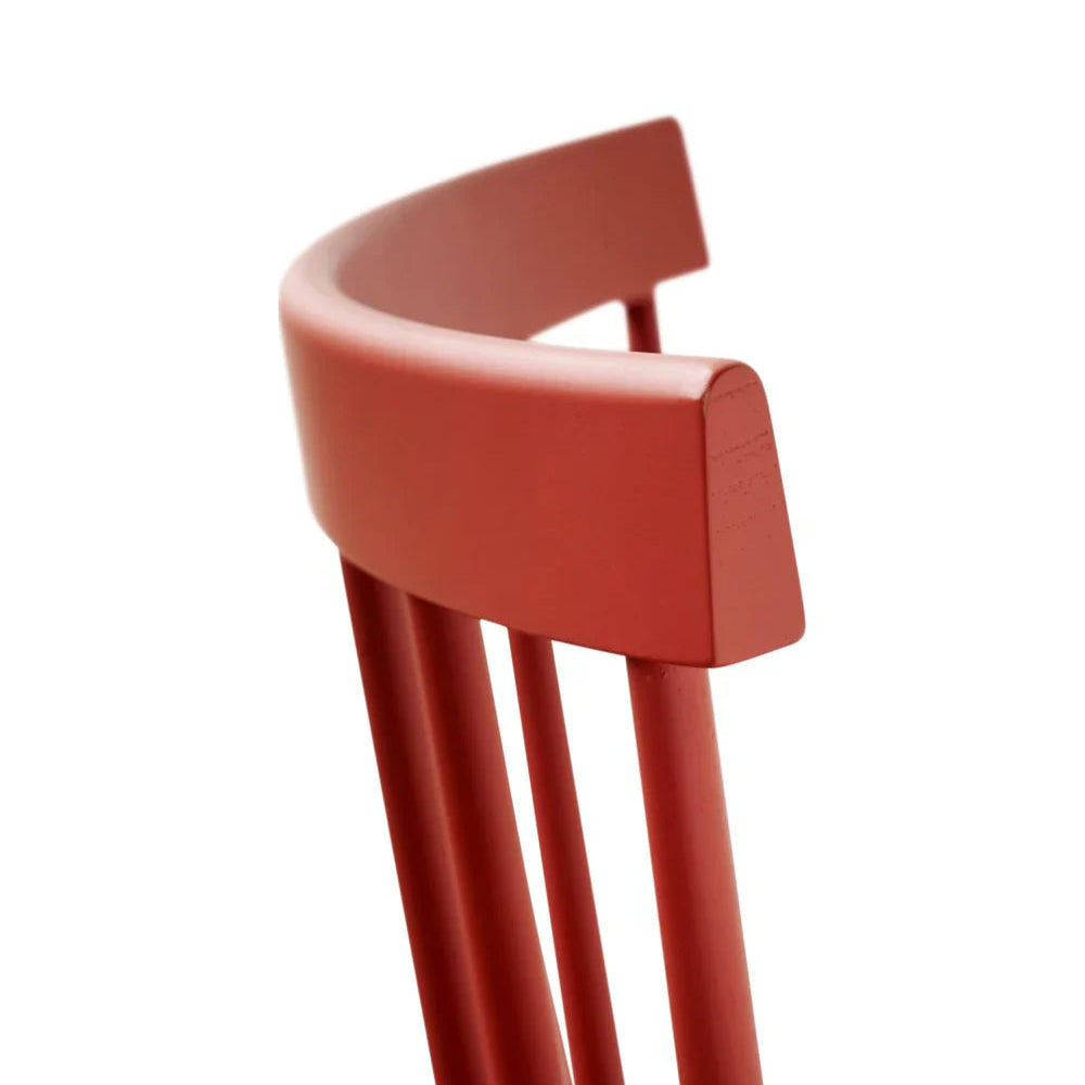 FDB Møbler Chair Set of 2 in solid beech (coral red), designed in 1955 by Poul M. Volther