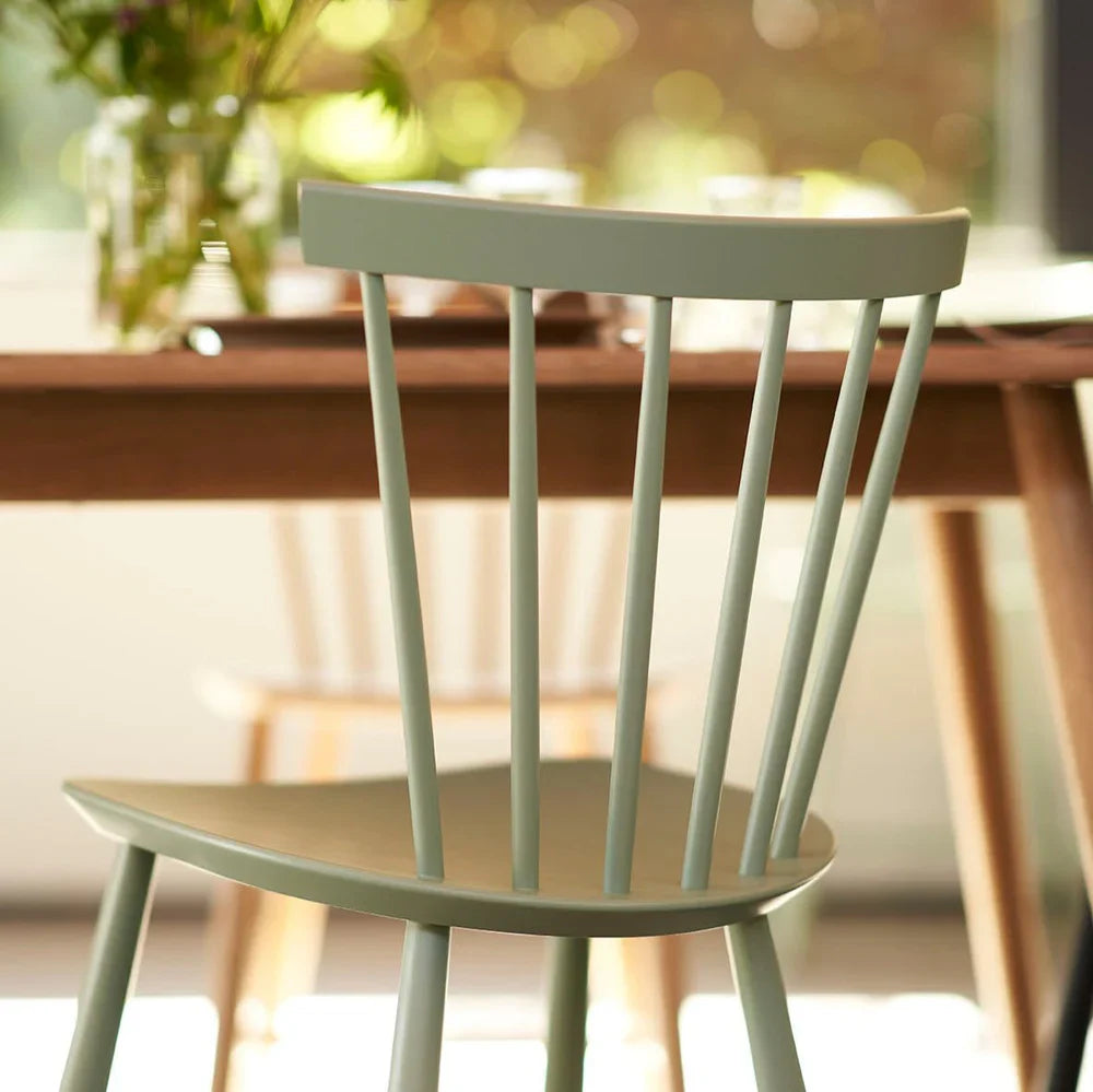 FDB Møbler Chair Set of 2 in solid beech (dusty green), designed in 1955 by Poul M. Volther