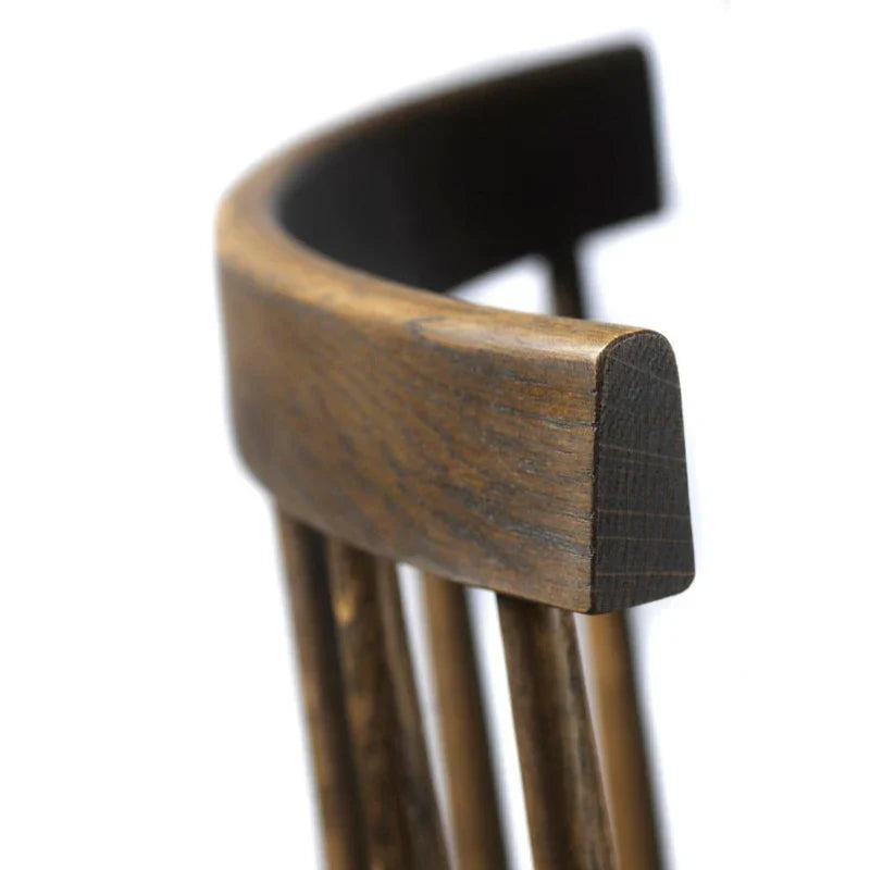 FDB Møbler Chair Set of 2 in smoked solid oak (smoked grey), designed in 1955 by Poul M. Volther
