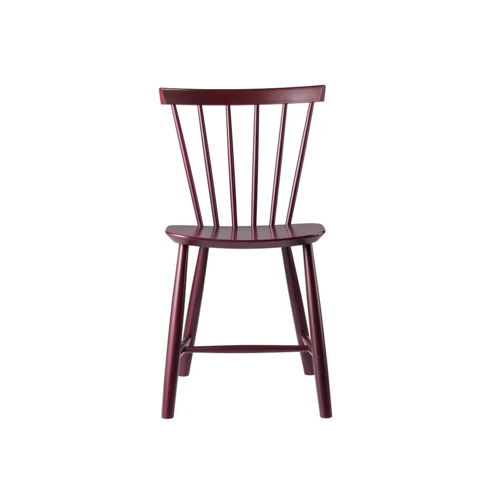 FDB Møbler Chair in solid beech (black red), designed in 1955 by Poul M. Volther, a Danish mid-century cooperative design