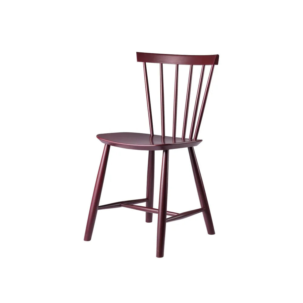 FDB Møbler Chair in solid beech (black red), designed in 1955 by Poul M. Volther, a Danish mid-century cooperative design
