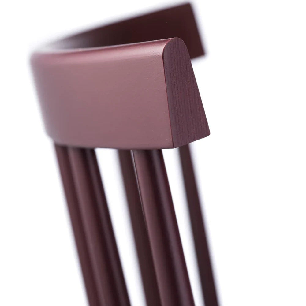 FDB Møbler Chair in solid beech (black red), designed in 1955 by Poul M. Volther, a Danish mid-century cooperative design