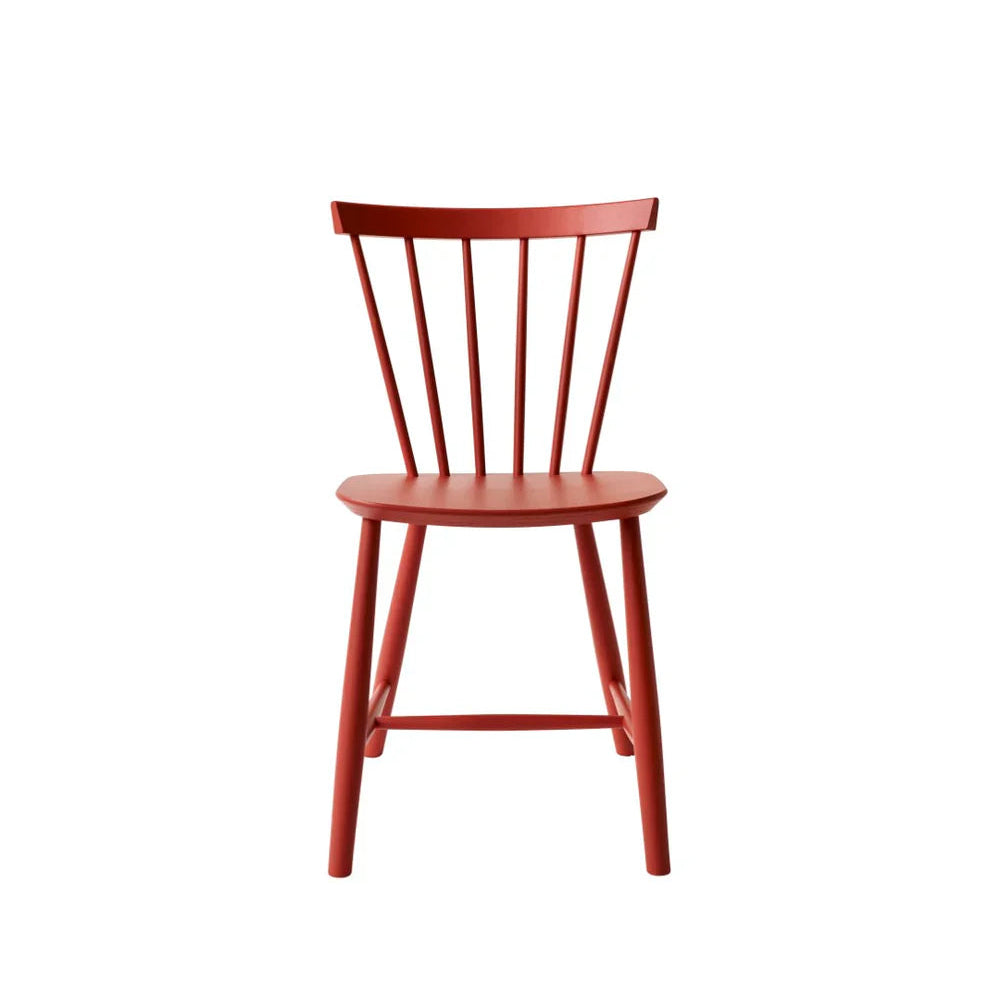 FDB Møbler Chair in solid beech (coral red), designed in 1955 by Poul M. Volther
