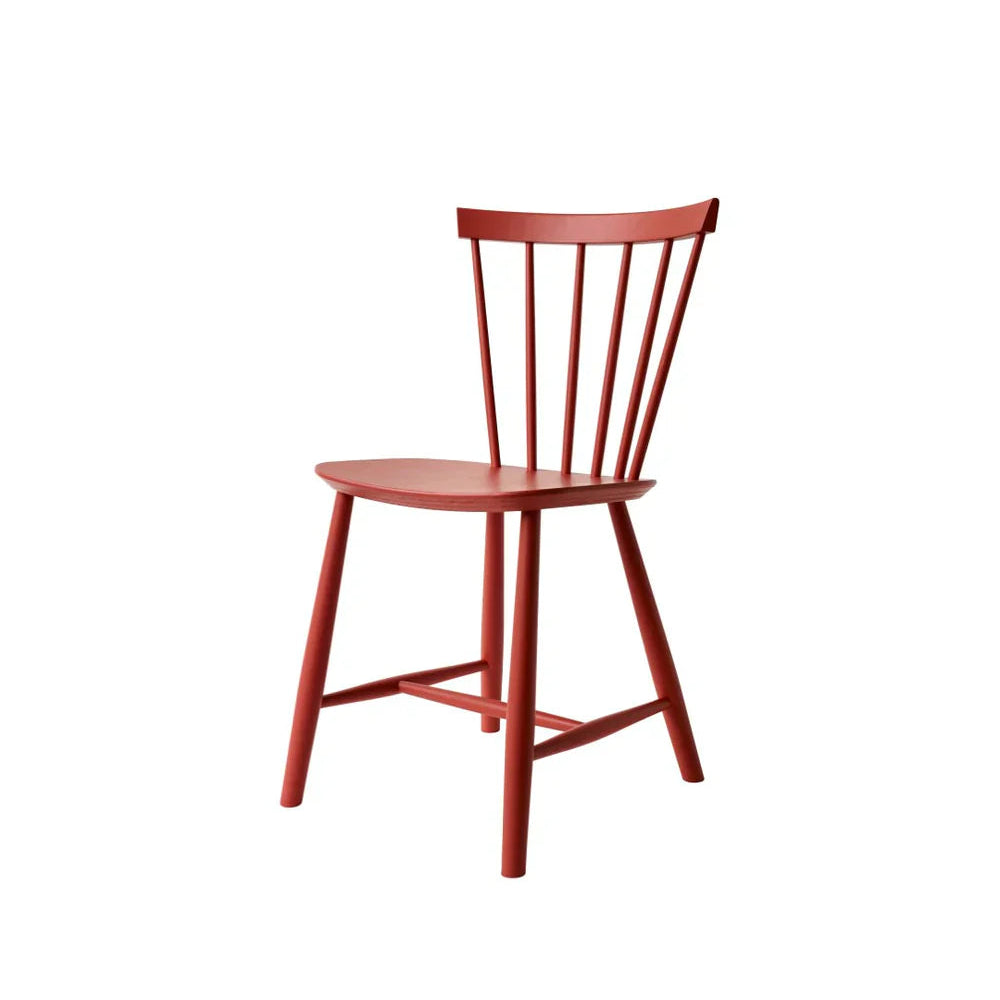 FDB Møbler Chair in solid beech (coral red), designed in 1955 by Poul M. Volther