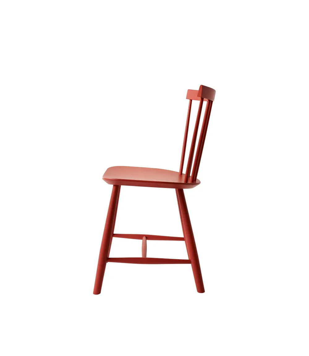 FDB Møbler Chair in solid beech (coral red), designed in 1955 by Poul M. Volther