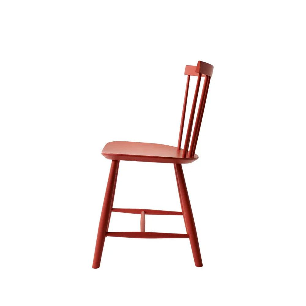 FDB Møbler Chair in solid beech (coral red), designed in 1955 by Poul M. Volther
