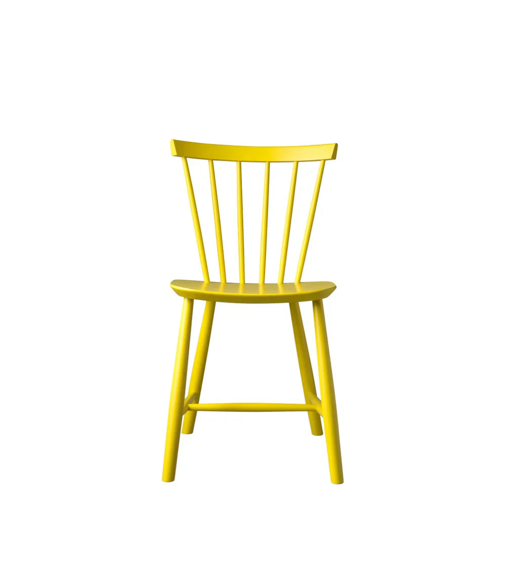 FDB Møbler Chair in solid beech (yellow), designed in 1955 by Poul M. Volther, a Danish mid-century cooperative design