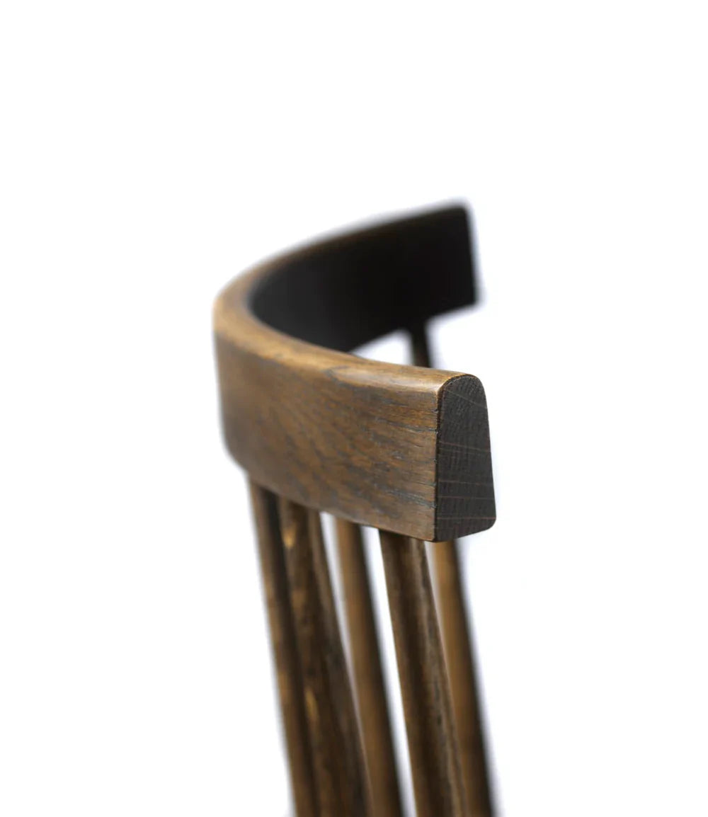 FDB Møbler Chair in smoked solid oak (smoked grey), designed in 1955 by Poul M. Volther