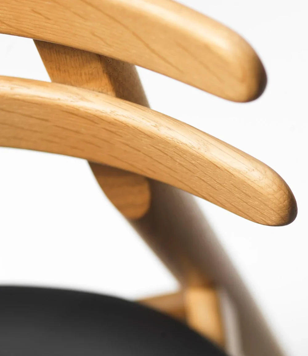 FDB Møbler Chair Set of 2 in black-stained solid oak, designed by Poul M. Volther