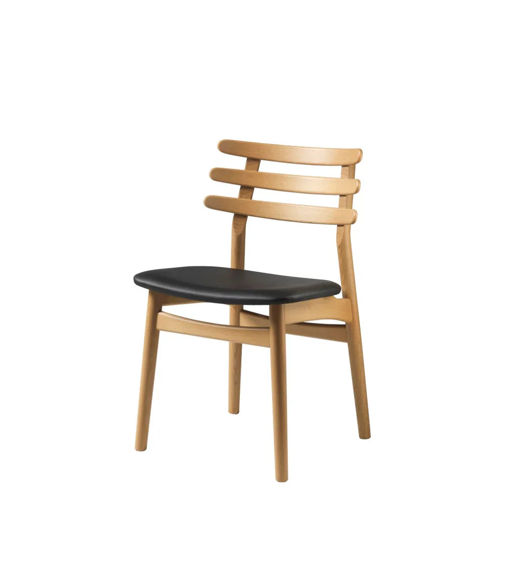 FDB Møbler Chair in oiled solid oak (black), designed by Poul M. Volther