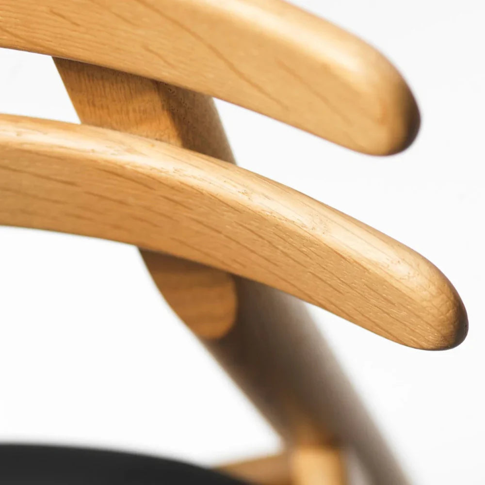 FDB Møbler Chair in oiled solid oak (black), designed by Poul M. Volther