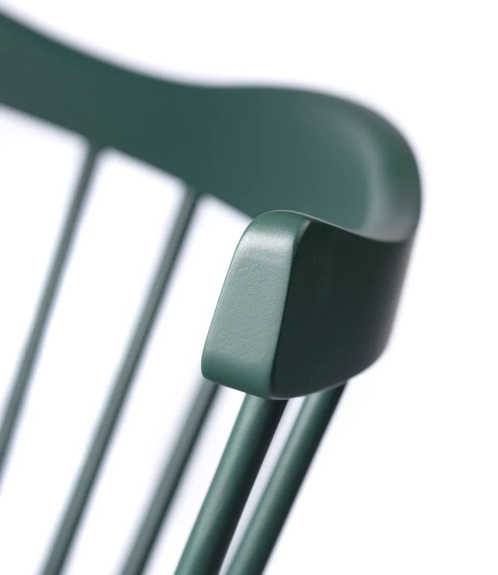 FDB Møbler Rocking chair in solid beech (black green), designed by Børge Mogensen