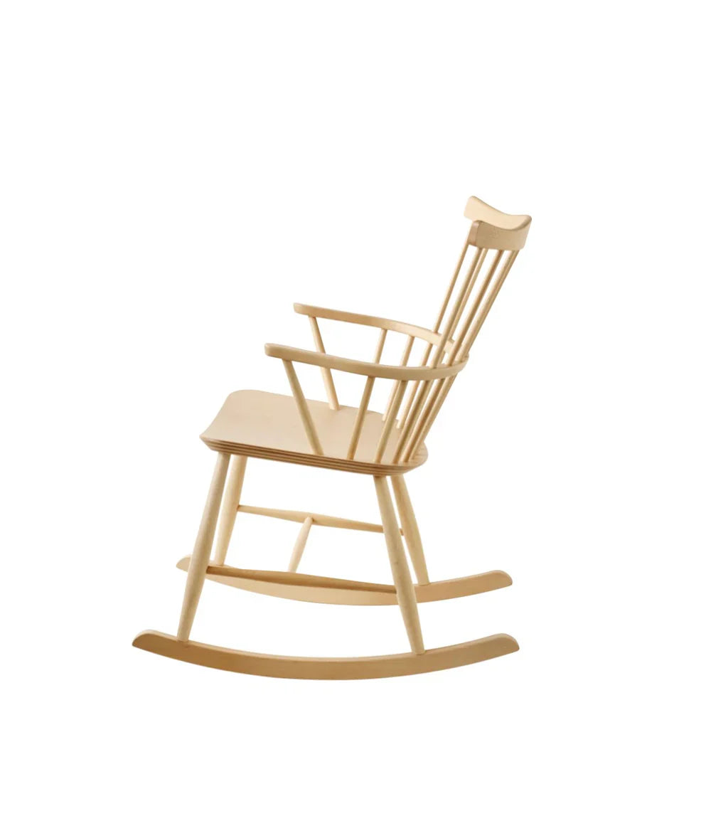 FDB Møbler Rocking chair in solid beech, designed by Børge Mogensen