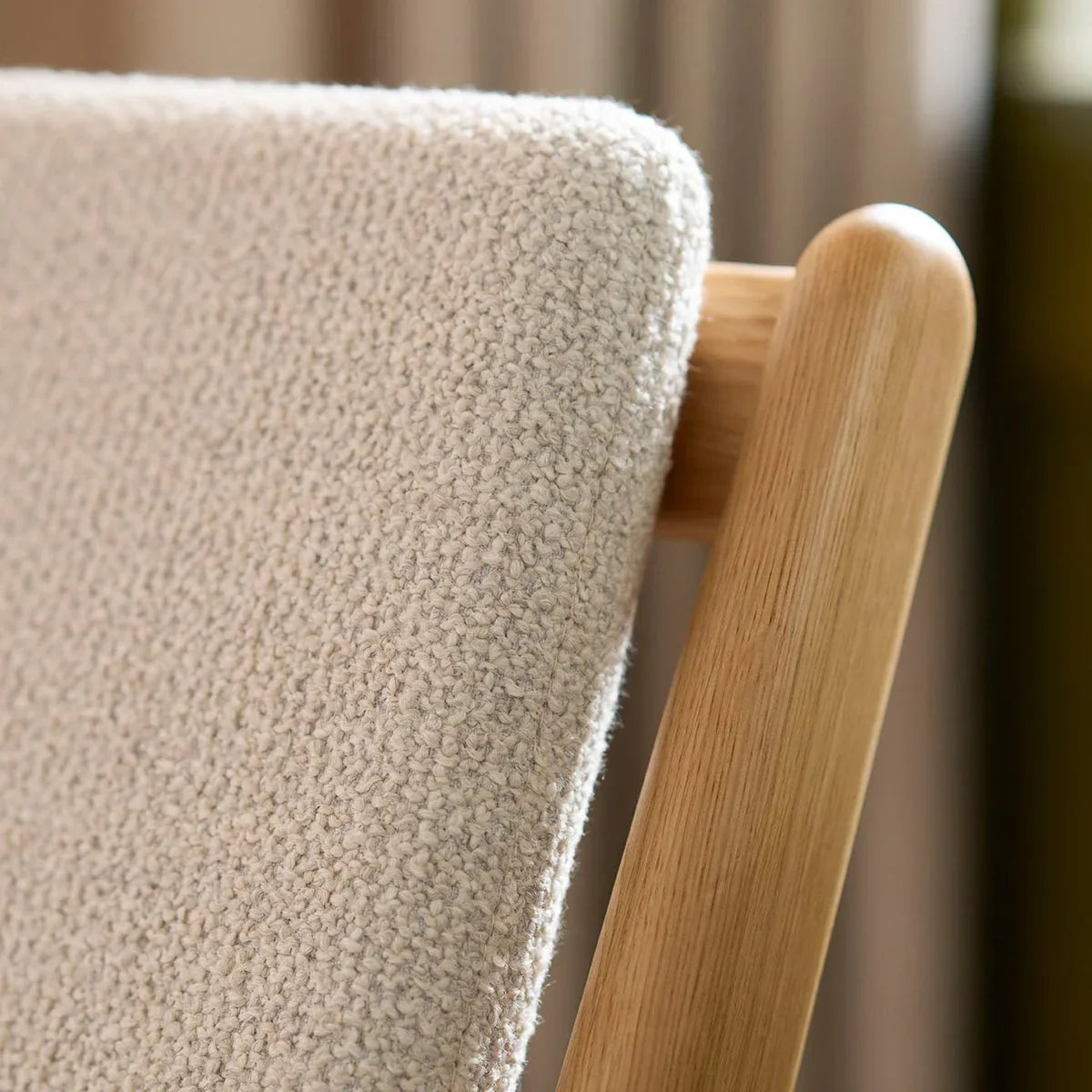 FDB Møbler J53 - Armchair Monza Beige in solid oak (armchair monza beige), designed by Poul M. Volther