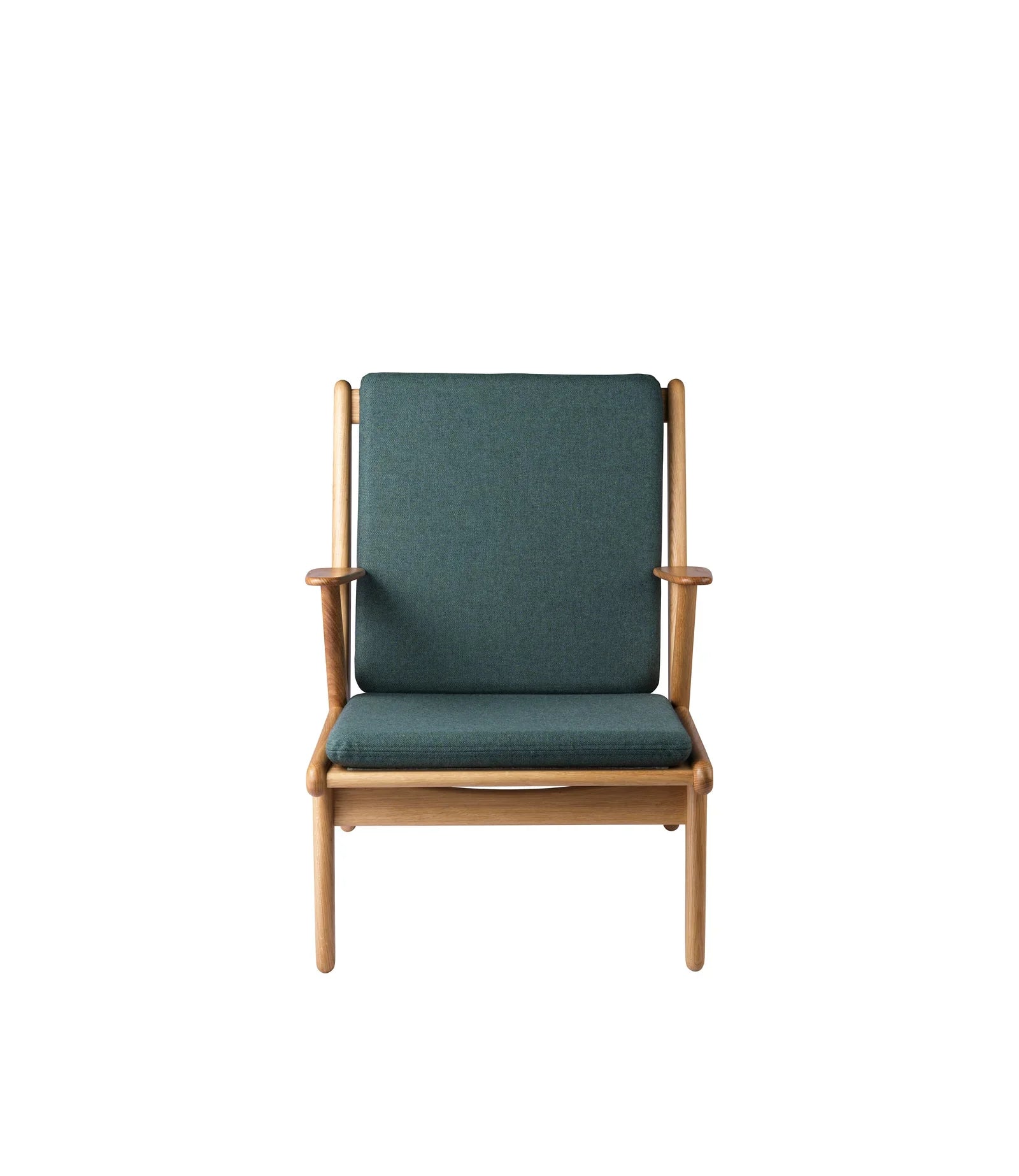 FDB Møbler Armchair in solid oak (green), designed by Poul M. Volther
