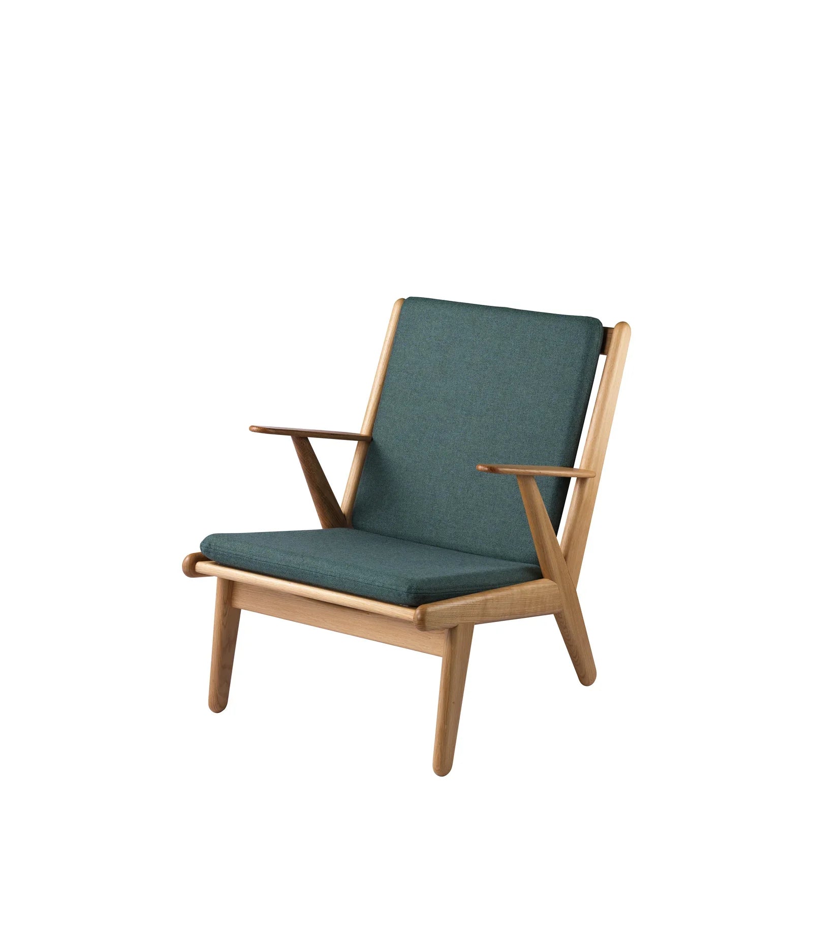 FDB Møbler Armchair in solid oak (green), designed by Poul M. Volther