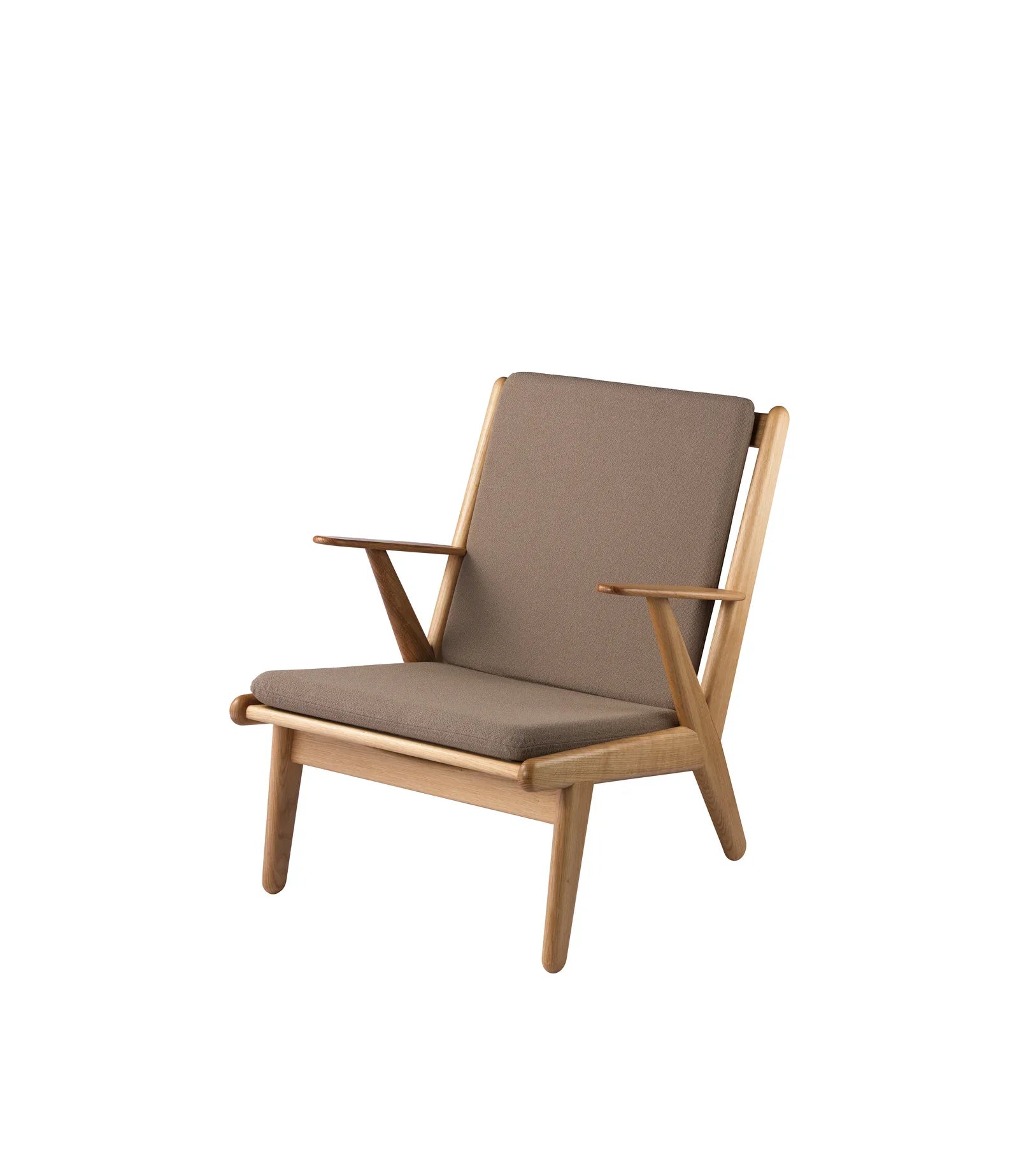 FDB Møbler Armchair in solid oak (taupe), designed by Poul M. Volther