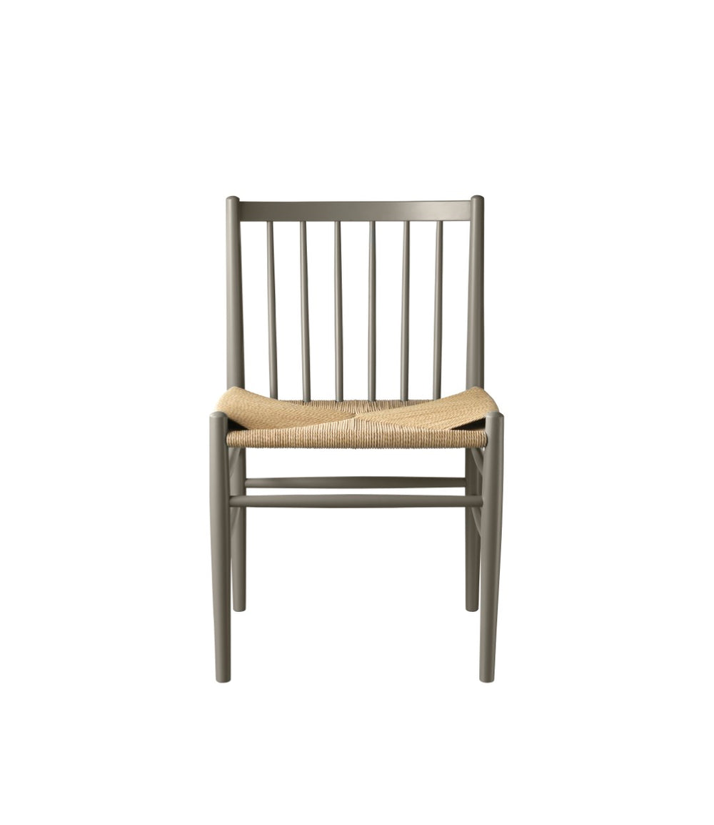 FDB Møbler Chair in solid beech (moss grey), designed by Jørgen Bækmark
