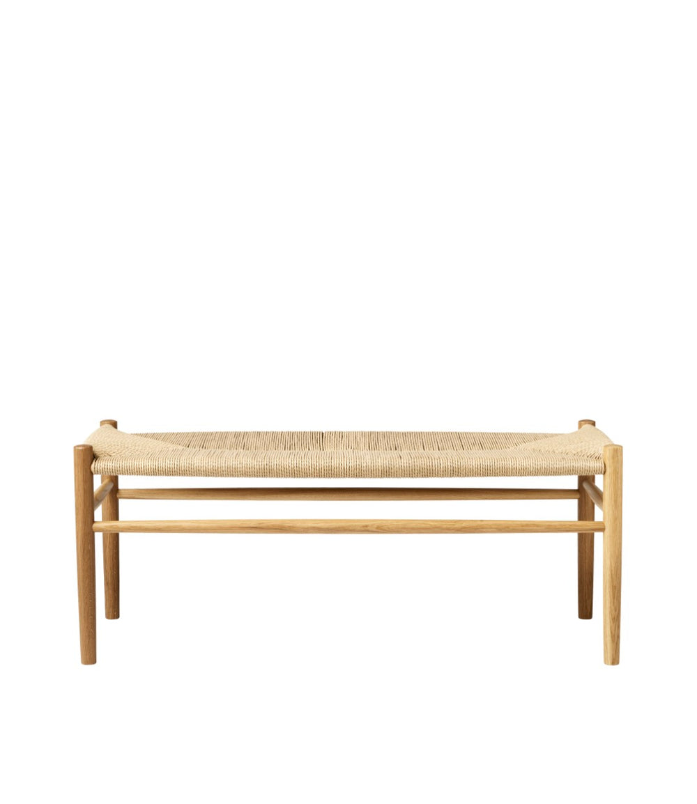 FDB Møbler Bench in natural solid oak (natural oak), designed by Jørgen Bækmark