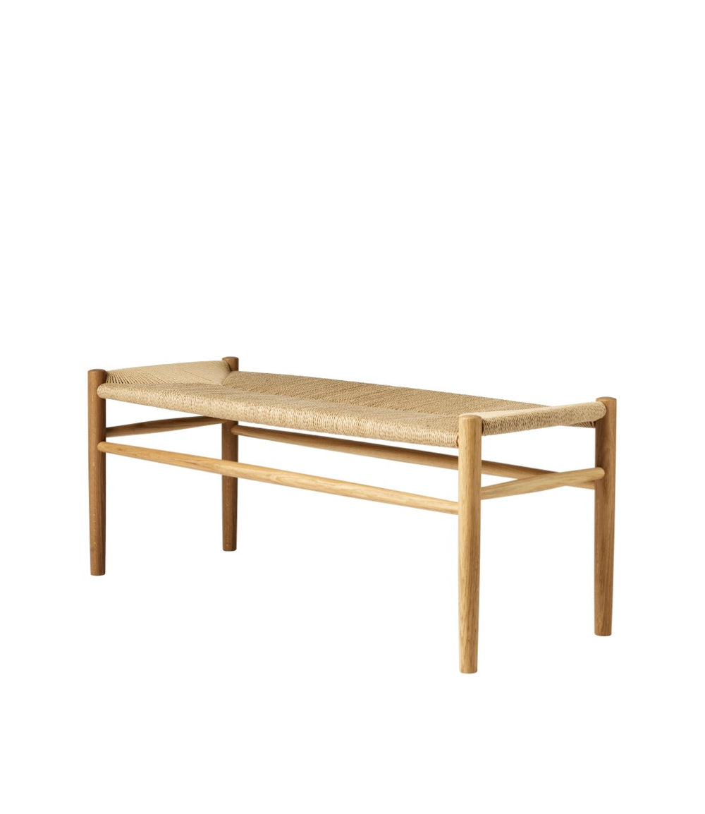 FDB Møbler Bench in natural solid oak (natural oak), designed by Jørgen Bækmark