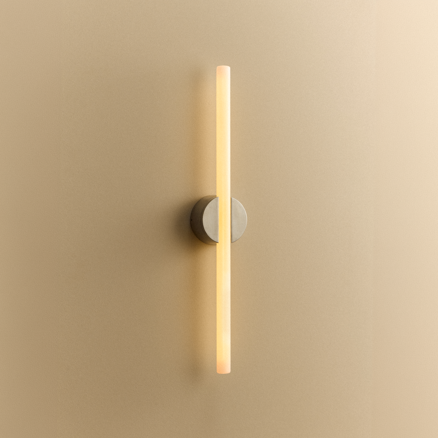 Kilter 2.0 Wall Light in Brushed Stainless Steel, large size, 2200K