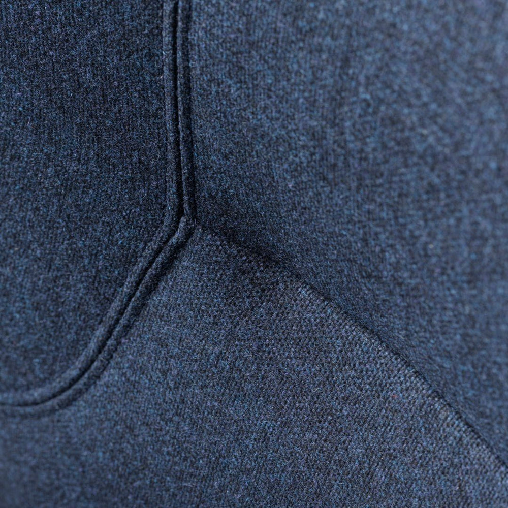 FDB Møbler Gesja Wing chair in solid oak (dark blue)