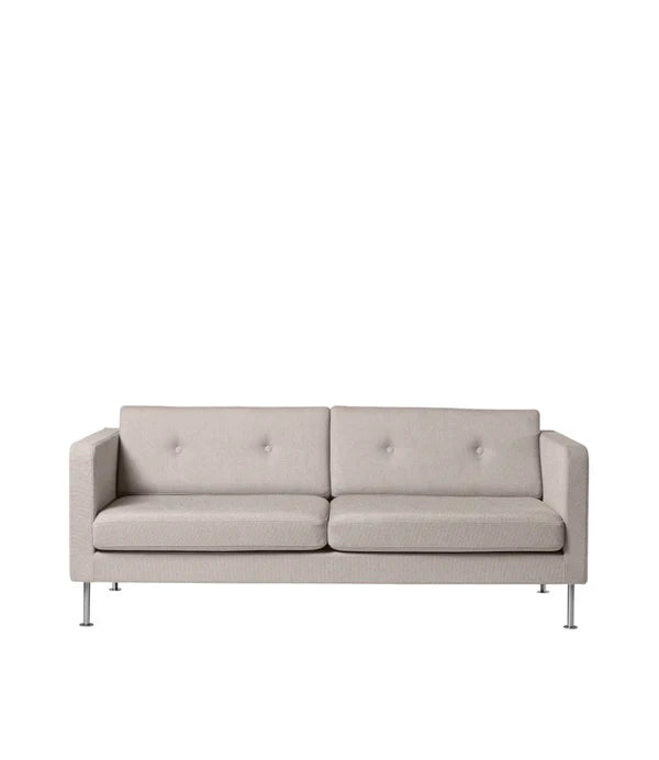 FDB Møbler Firhøj 2,5 pers. couch in powder-coated steel (beige grey)