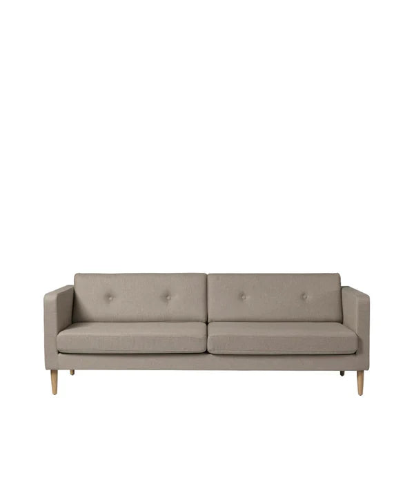 FDB Møbler Firhøj 3-Person couch in solid oak (light brown)