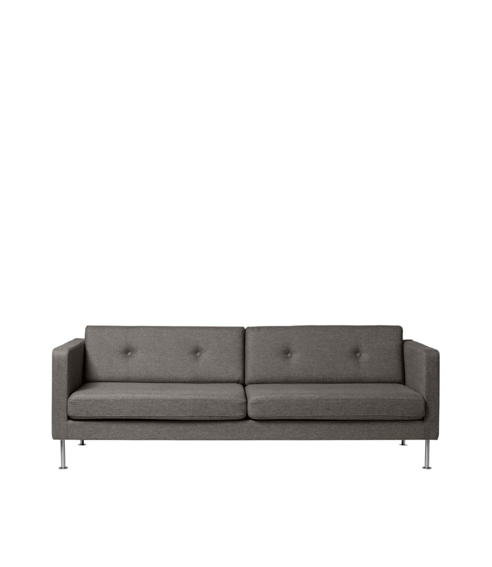 FDB Møbler Firhøj 2,5 pers. couch in powder-coated steel (grey)