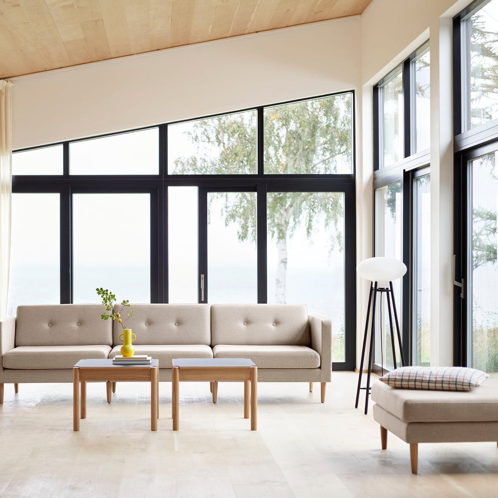 FDB Møbler Firhøj Pouf Module in solid oak