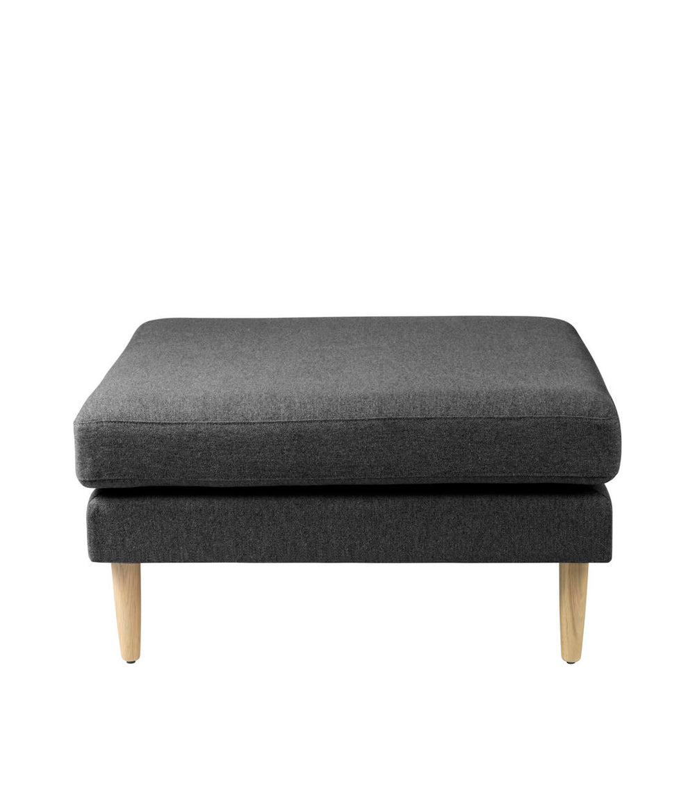 FDB Møbler Firhøj Pouf Module in solid oak (dark grey)