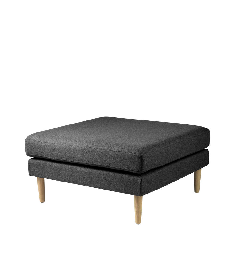 FDB Møbler Firhøj Pouf Module in solid oak (dark grey)