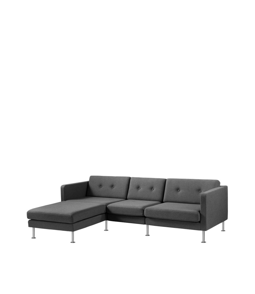 FDB Møbler Firhøj Pouf Module in powder-coated steel (dark grey)