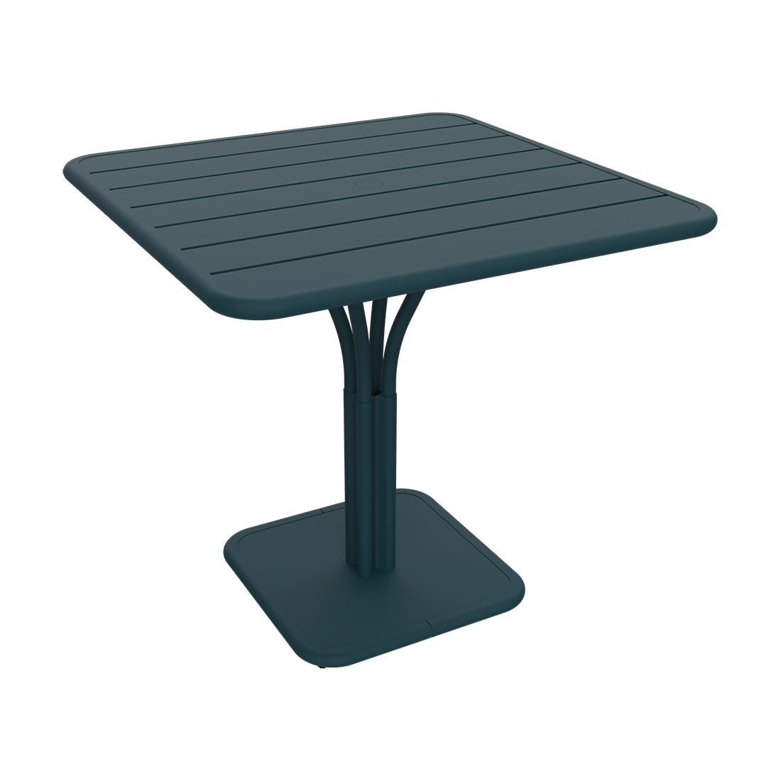Fermob Luxembourg 31" Square Pedestal Table in Acapulco Blue - Fermob Outdoor Furniture