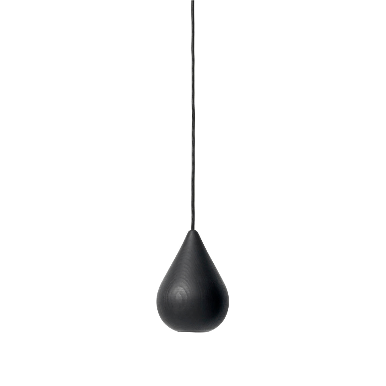 Mater Liuku base drop pendant in black, decorative lamp design from Comosum