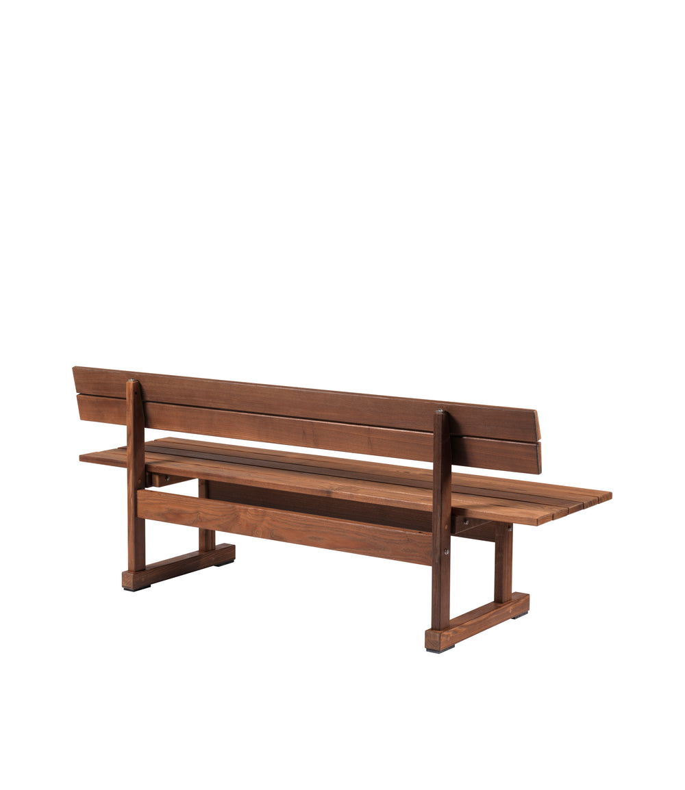 FDB Møbler Ermelunden Bench with backrest in oiled, designed by Børge Mogensen