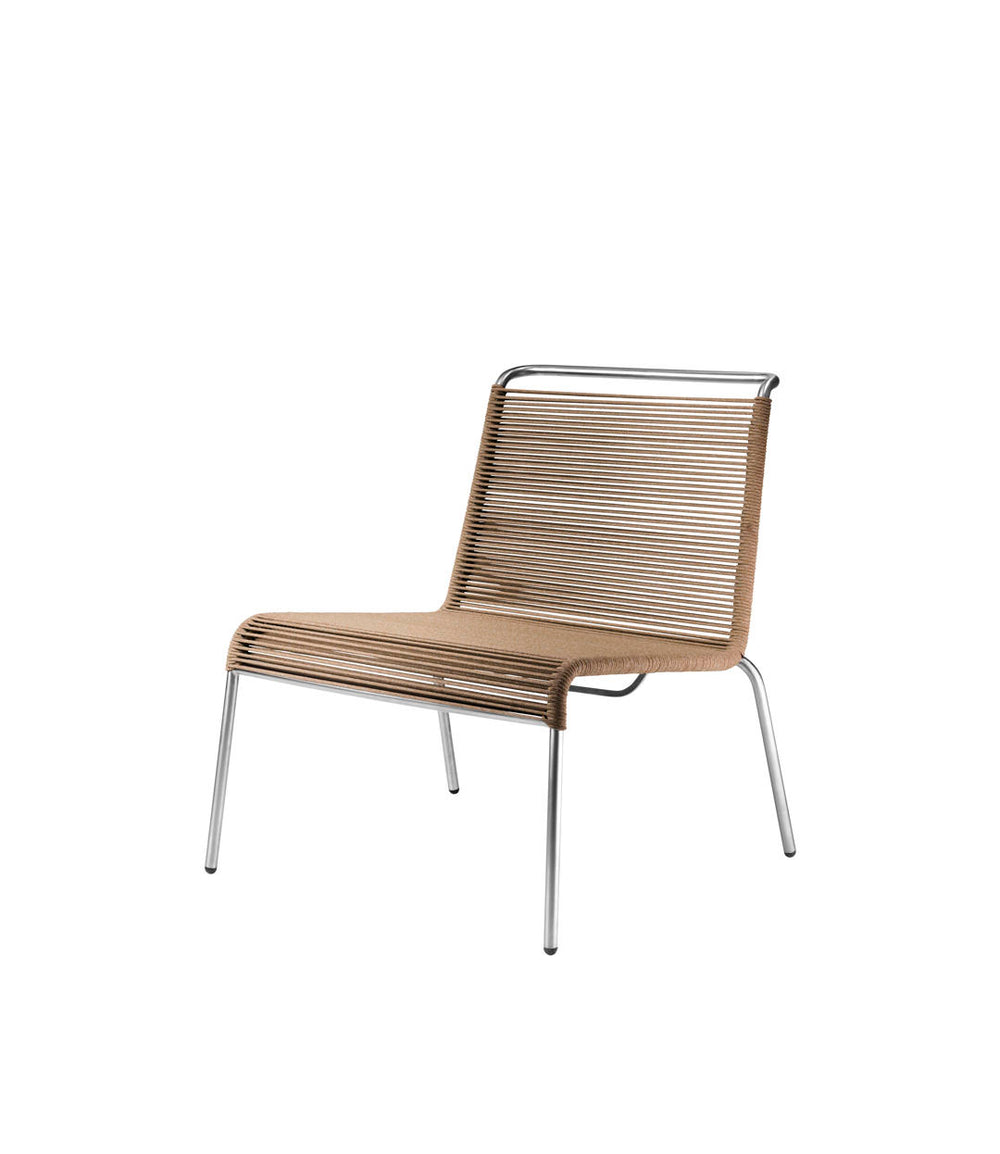 FDB Møbler Teglgaard Lounge Cord Chair in solid oak (brown mixed), designed by Thomas Alken