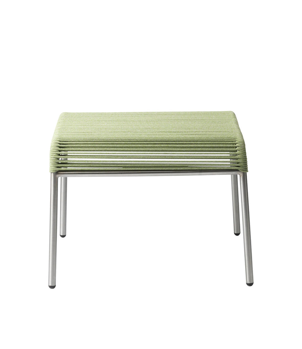 FDB Møbler Teglgaard Cord Footrest in solid oak (green mixed), designed by Thomas Alken