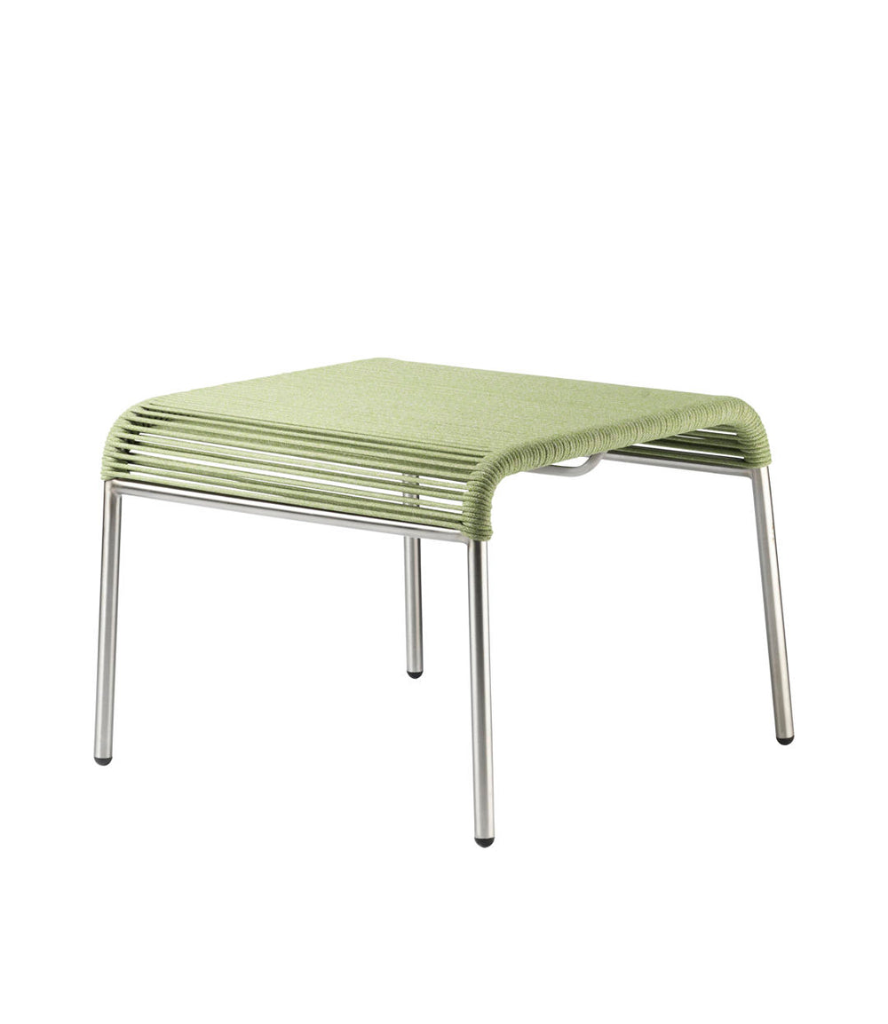 FDB Møbler Teglgaard Cord Footrest in solid oak (green mixed), designed by Thomas Alken