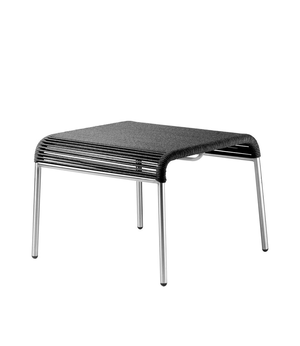 FDB Møbler Teglgaard Cord Footrest in black-stained, designed by Thomas Alken