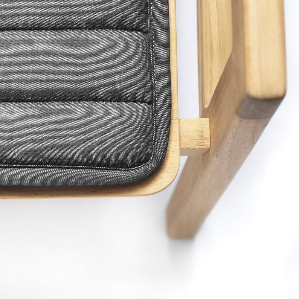 FDB Møbler Sammen Seat cushion in solid oak (antracit grey), designed by Thomas Alken