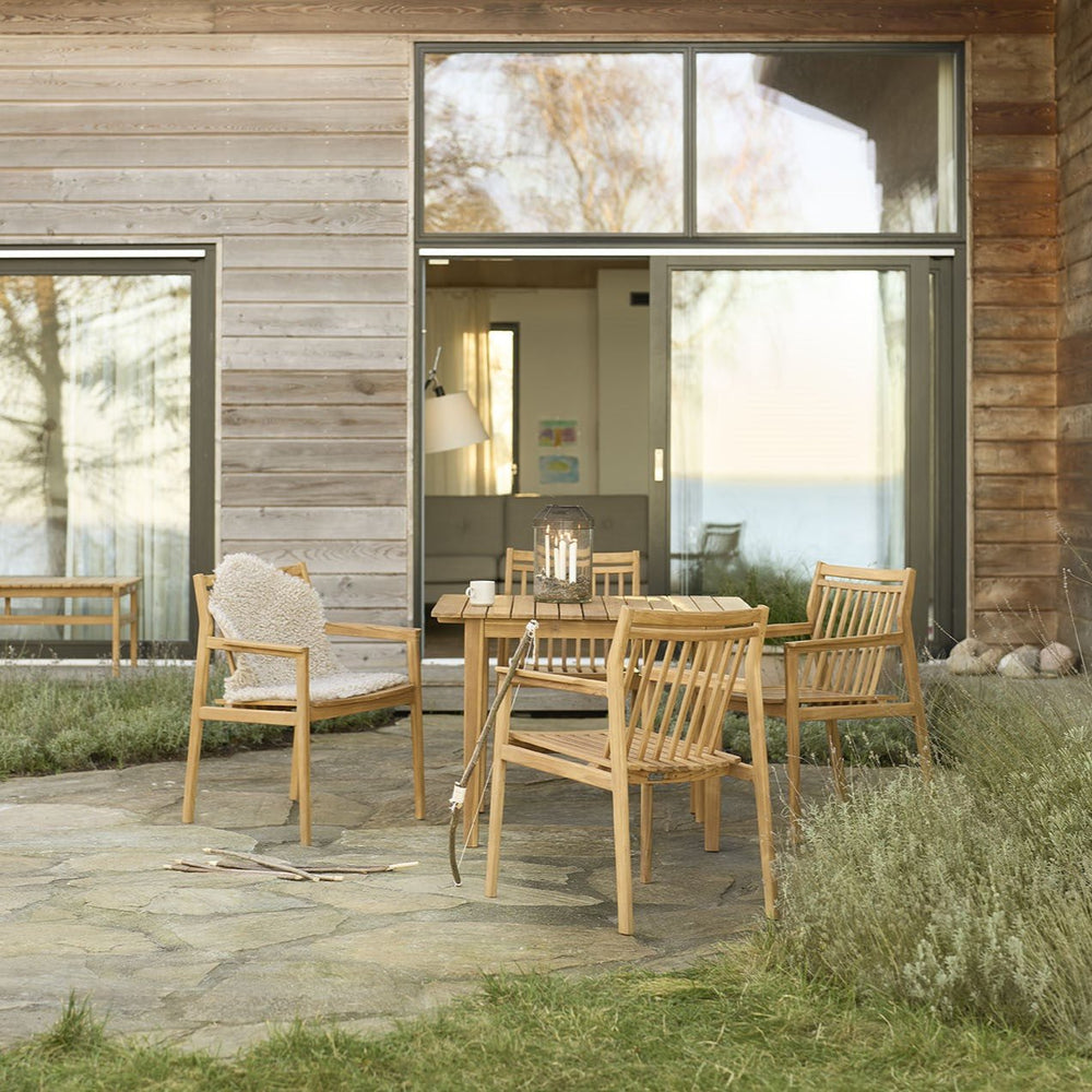 FDB Møbler Sammen Small Garden Table in natural, designed by Thomas Alken