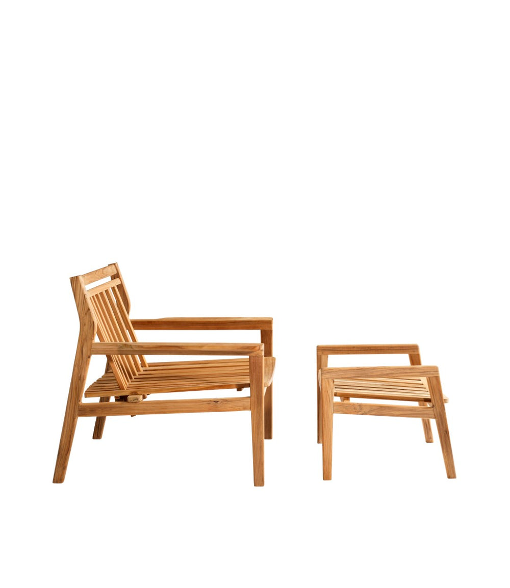 FDB Møbler Sammen Foot Stool in natural, designed by Thomas Alken
