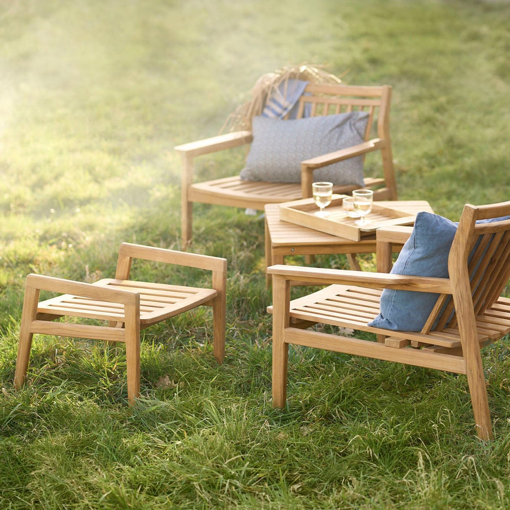 FDB Møbler Sammen Foot Stool in natural, designed by Thomas Alken