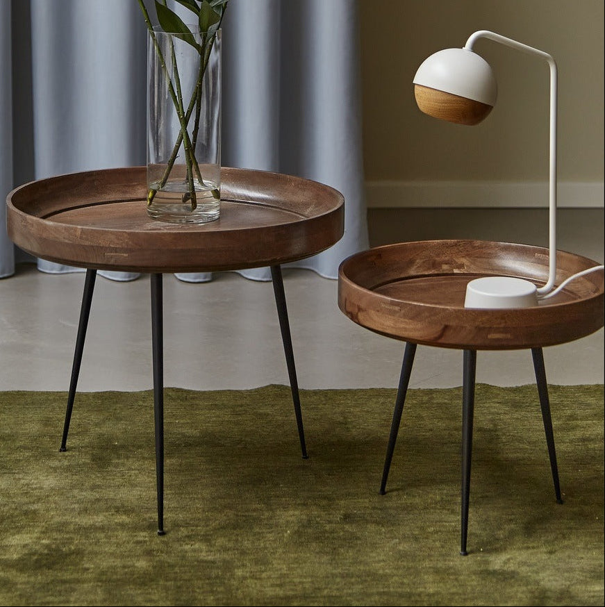 Mater Bowl Table Small in solid wood, the Mater Bowl Table designed by Ayush Kasliwal, B Corp certified